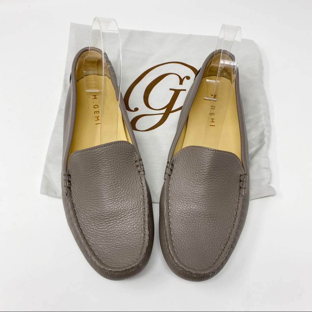 M. Gemi NEW Felize Leather Loafer Brown Grey